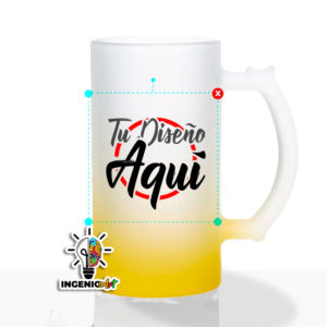 Jarra Cervecera Esmerilada de colores