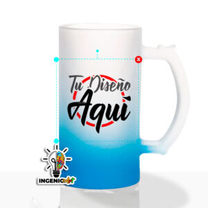 Jarra Cervecera Esmerilada de colores