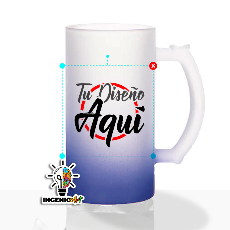 Jarra Cervecera Esmerilada de colores