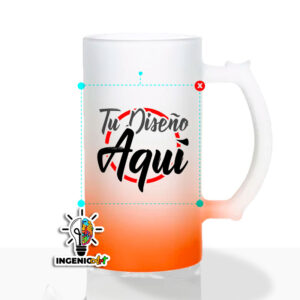Jarra Cervecera Esmerilada de colores