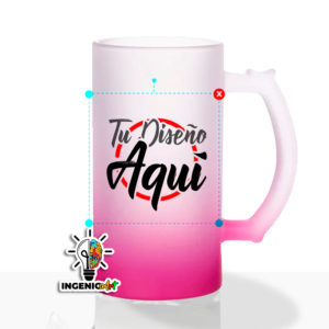 Jarra Cervecera Esmerilada de colores