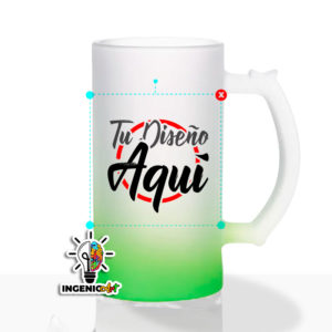 Jarra Cervecera Esmerilada de colores