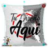 Almohada con lentejuelas color Plateado