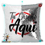 Almohada con lentejuelas color Plateado
