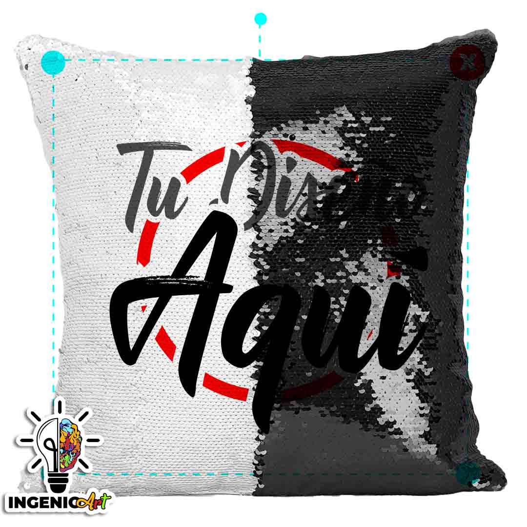 Almohada con lentejuelas color Negro