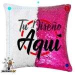 Almohada con lentejuelas color Fucsia