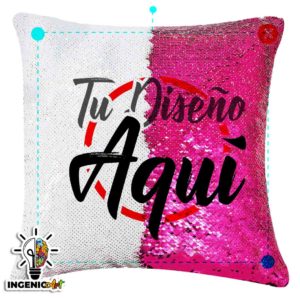 Almohada con lentejuelas color Fucsia